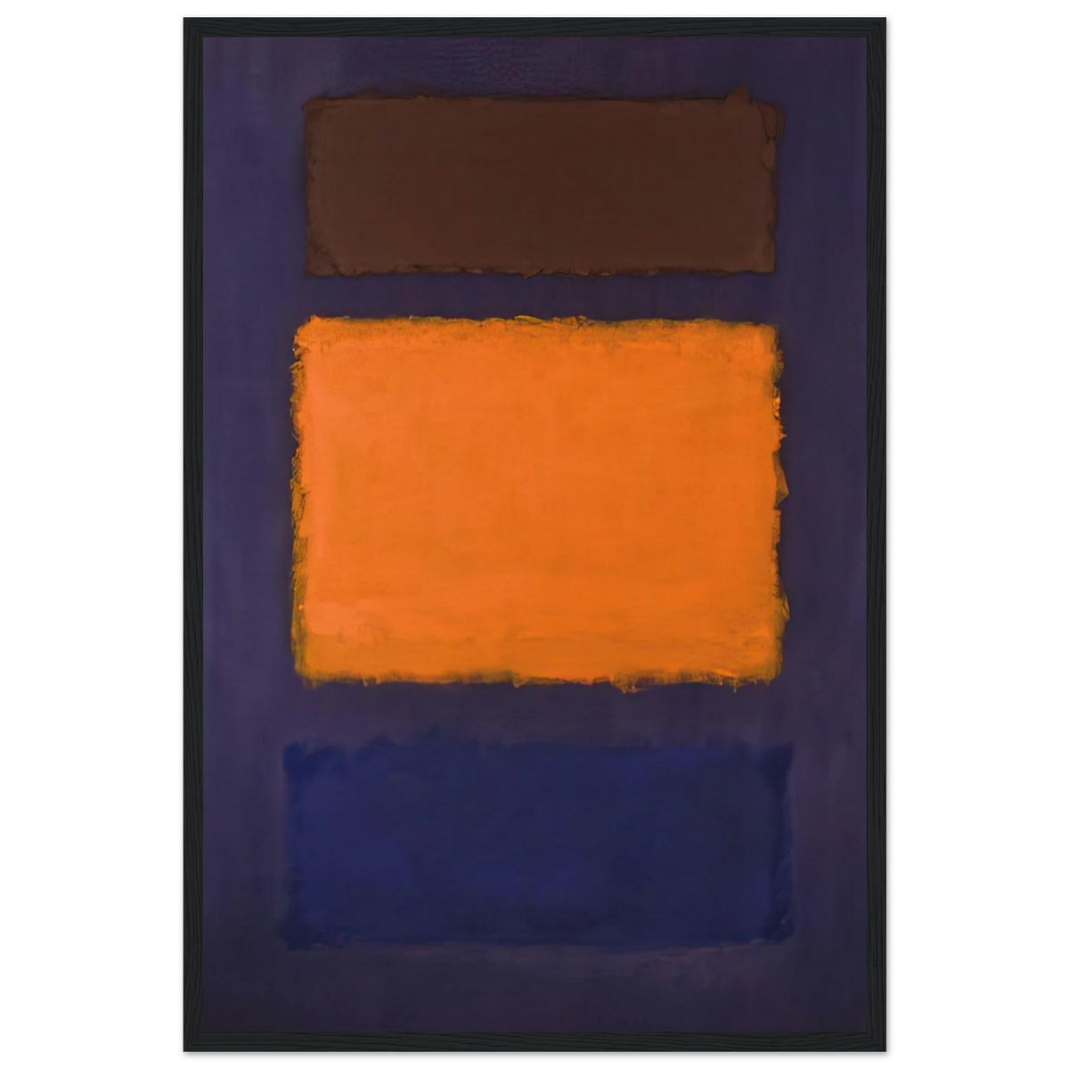 Brown, Orange, Blue on Maroon - c.1963  United States Framed Poster | Mark Rothko Framed Prints Wall Art | Rothko Prints