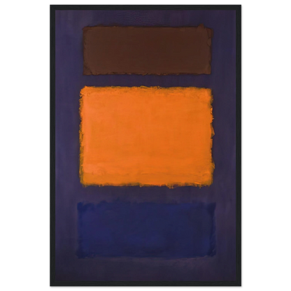 Brown, Orange, Blue on Maroon - c.1963  United States Framed Poster | Mark Rothko Framed Prints Wall Art | Rothko Prints