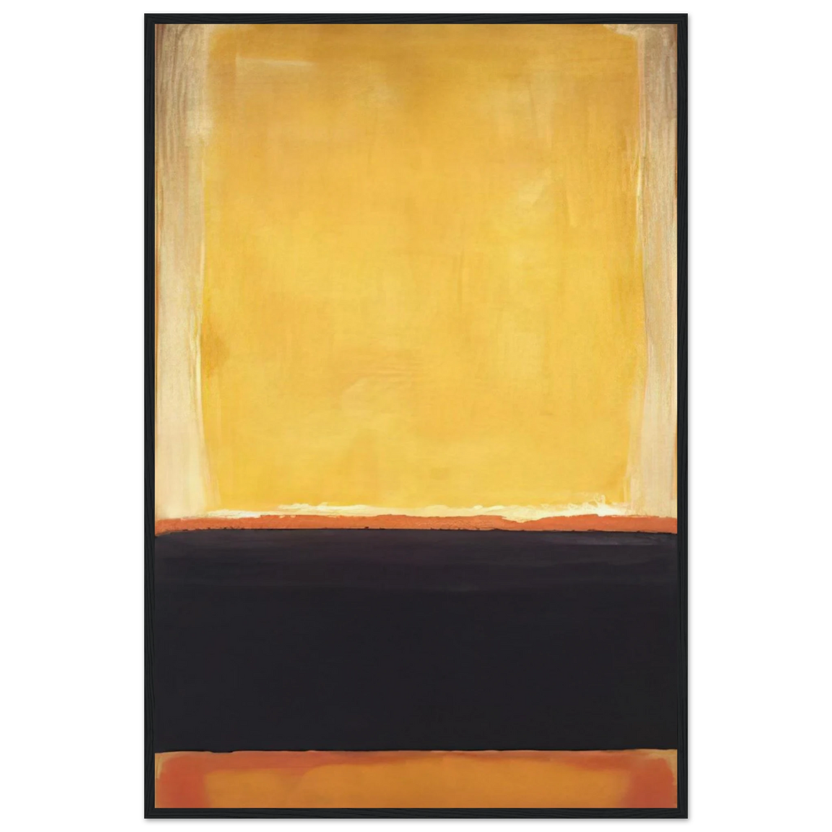 Yellow, Charcoal, Brown - 1953 Framed Poster | Mark Rothko Framed Prints Wall Art | Rothko Prints