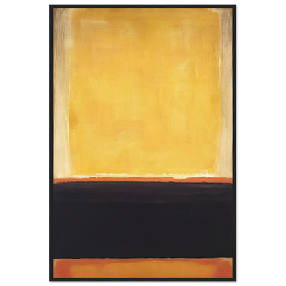 Yellow, Charcoal, Brown - 1953 Framed Poster | Mark Rothko Framed Prints Wall Art | Rothko Prints