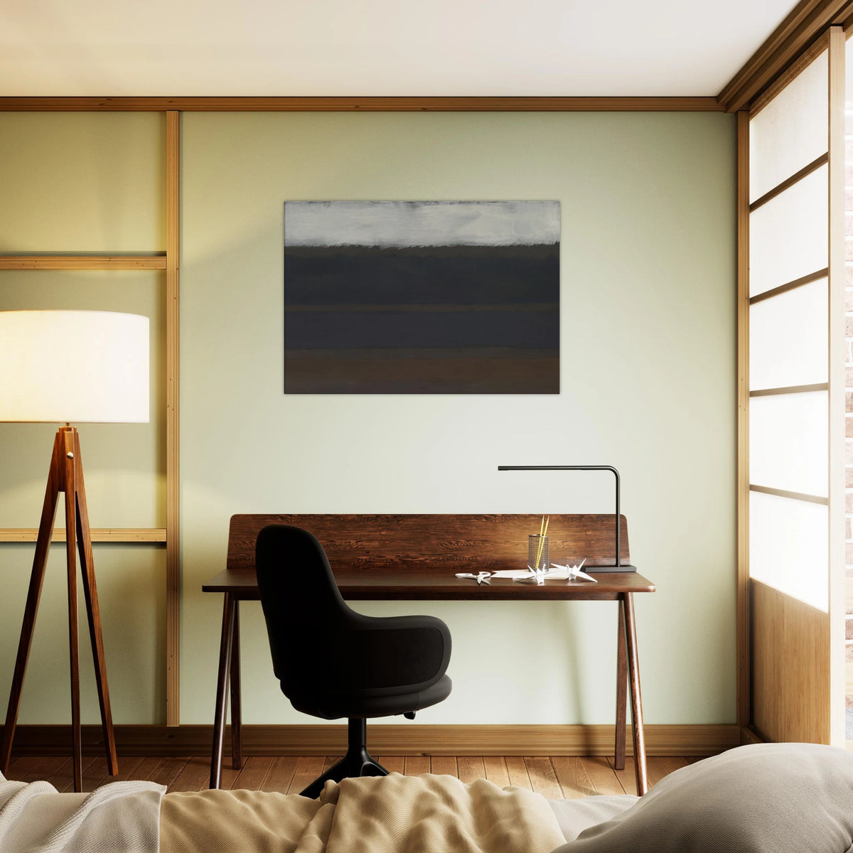 No. 14 Horizontals, White over Darks - 1961 Canvas | Mark Rothko Canvas | Rothko Prints