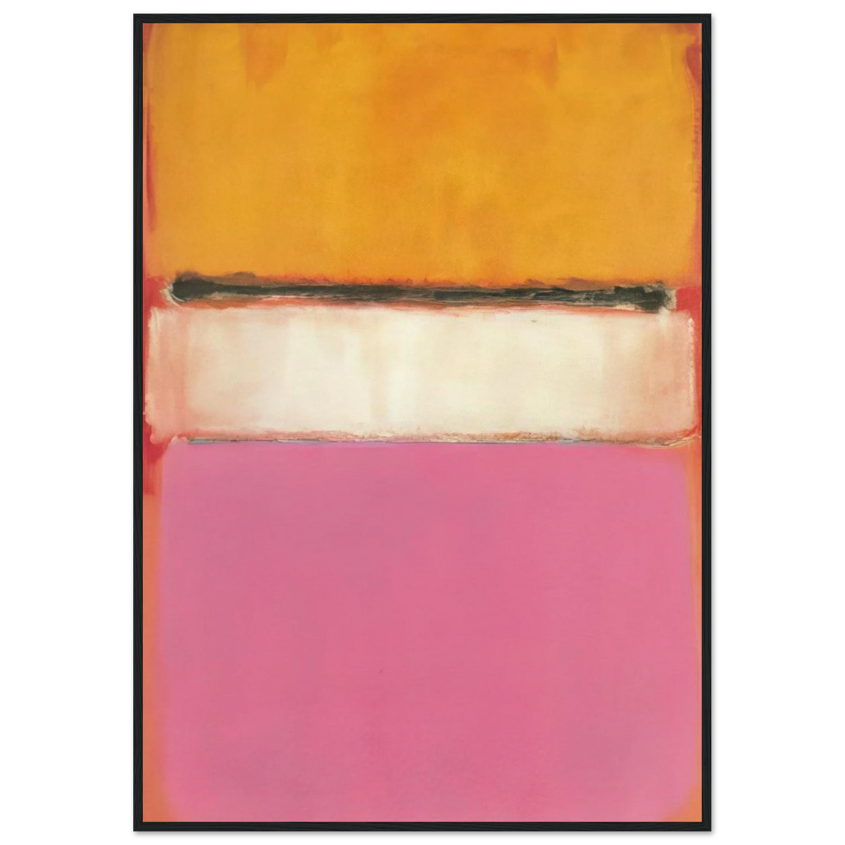 White Center Yellow, Pink and Lavender on Rose - 1950 Framed Poster | Mark Rothko Framed Prints Wall Art | Rothko Prints