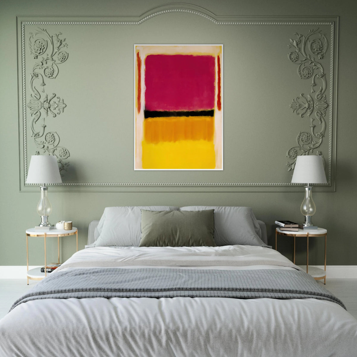 Violet, Black, Orange, Yellow on White and Red - 1949 Framed Poster | Mark Rothko Framed Prints Wall Art | Rothko Prints