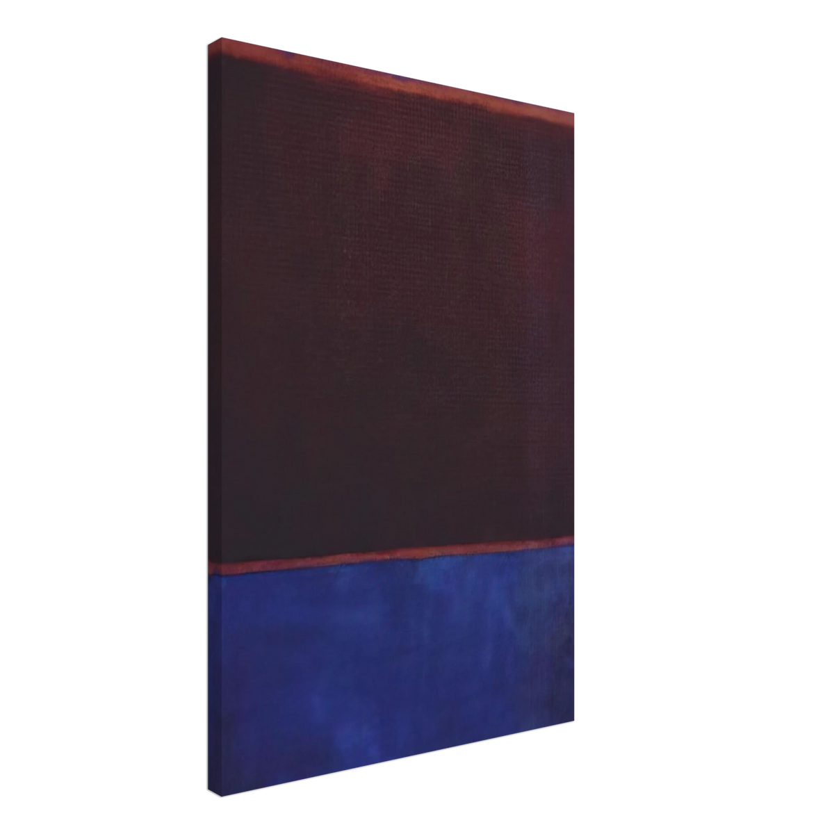No. 3 Bright Blue, Brown, Dark Blue on Wine - 1962 Canvas | Mark Rothko Canvas | Rothko Prints