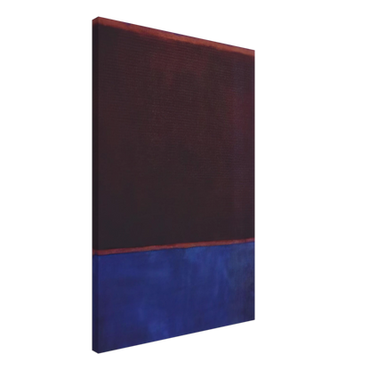 No. 3 Bright Blue, Brown, Dark Blue on Wine - 1962 Canvas | Mark Rothko Canvas | Rothko Prints