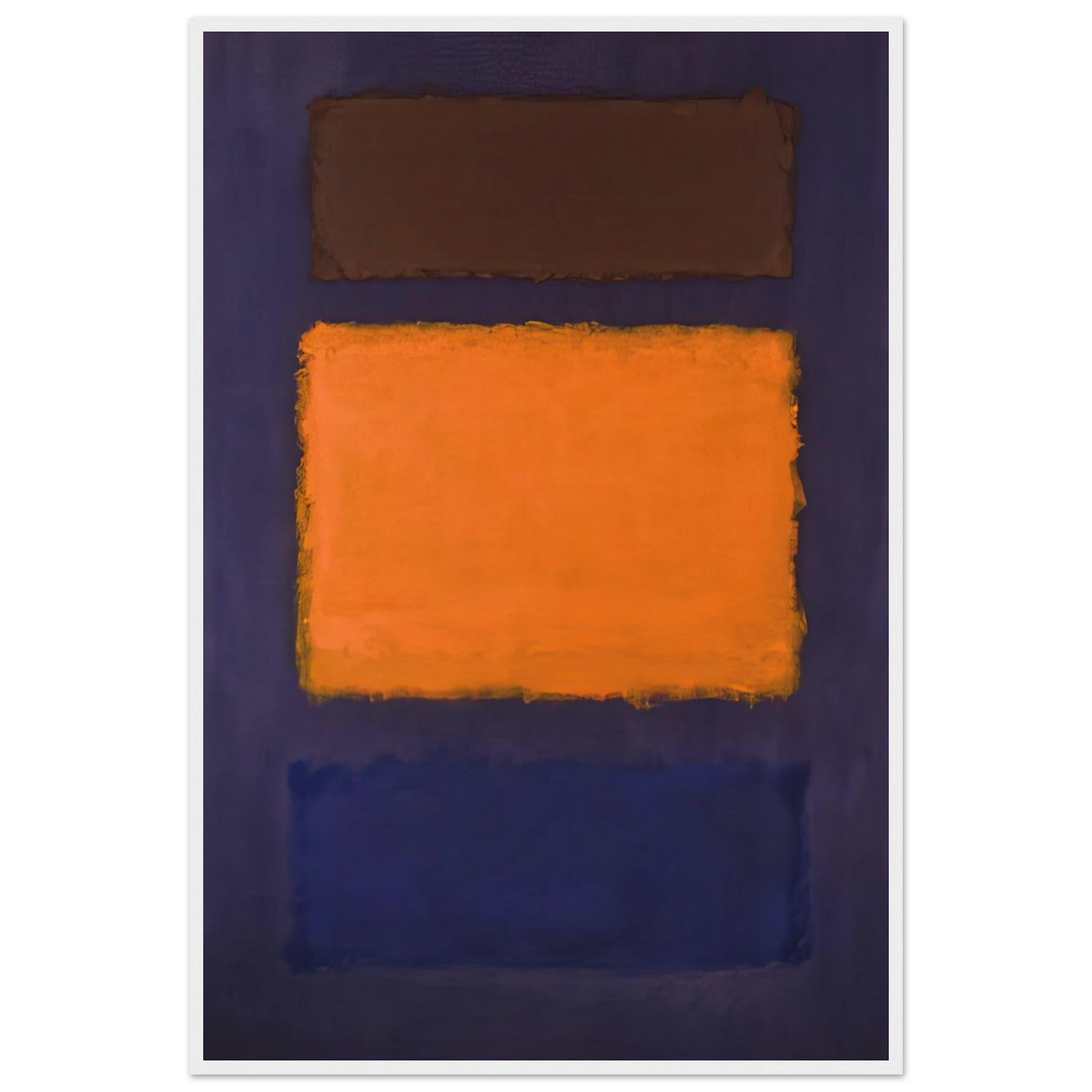 Brown, Orange, Blue on Maroon - c.1963  United States Framed Poster | Mark Rothko Framed Prints Wall Art | Rothko Prints