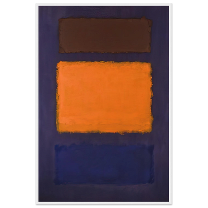Brown, Orange, Blue on Maroon - c.1963  United States Framed Poster | Mark Rothko Framed Prints Wall Art | Rothko Prints