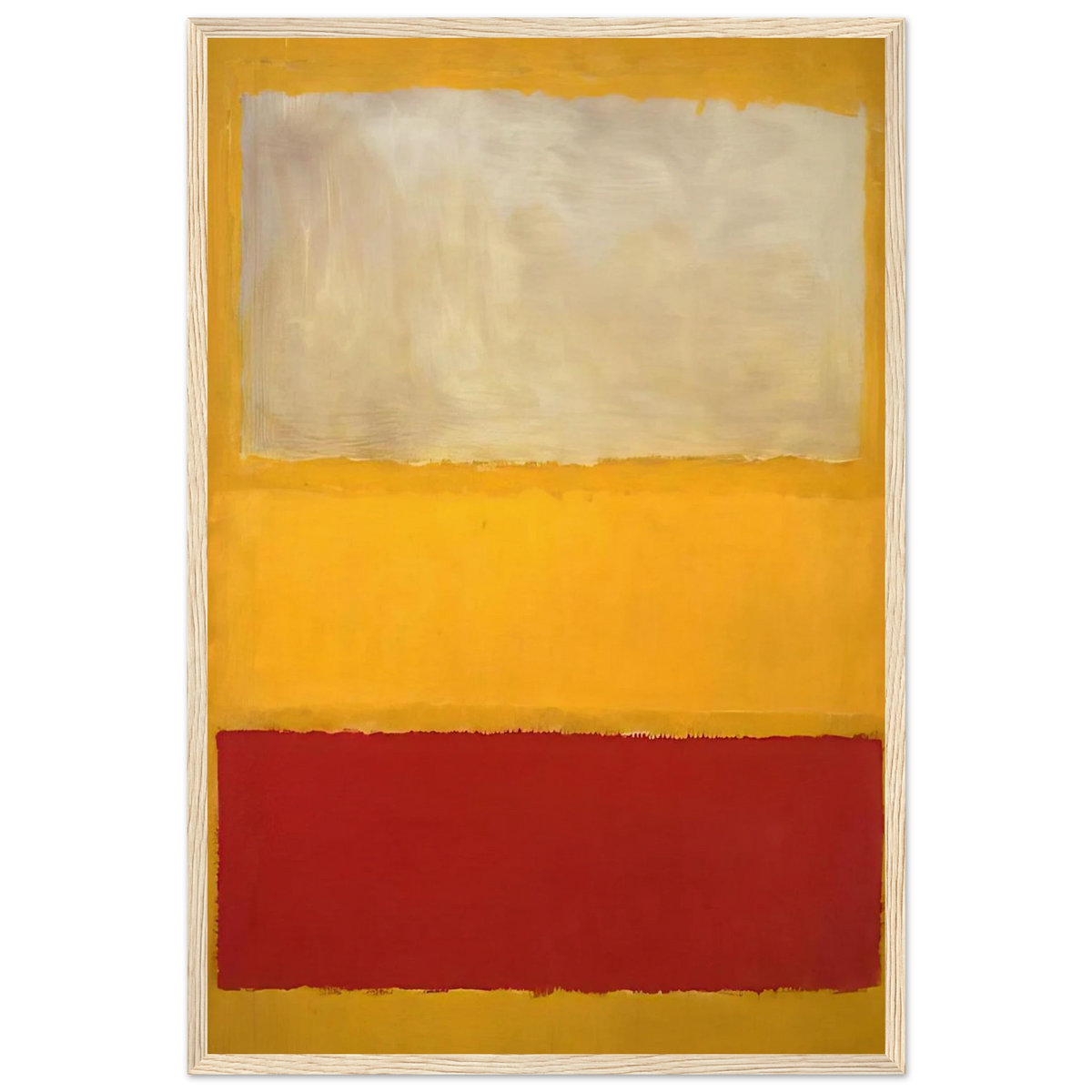 No. 13 White, Red on Yellow Framed Poster | Mark Rothko Framed Prints Wall Art | Rothko Prints