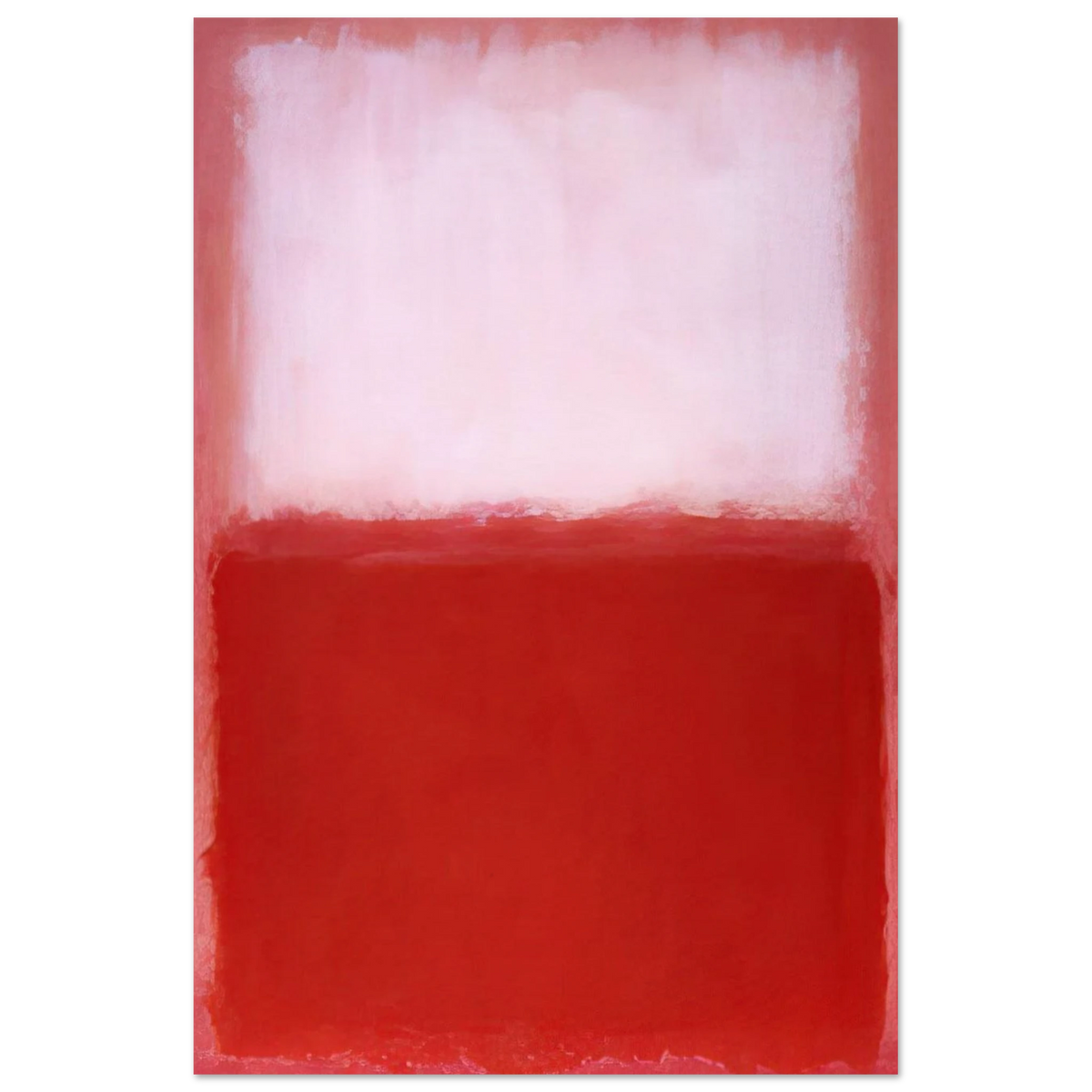 White Over Red - 1957 Poster | Mark Rothko Poster | Rothko Prints
