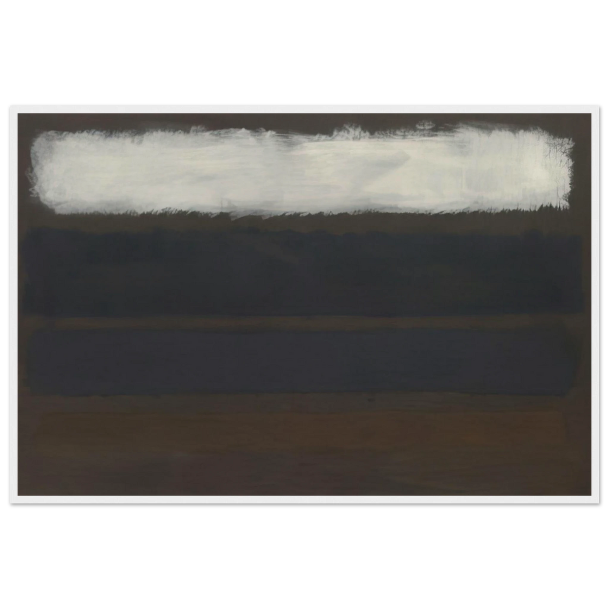No. 14 Horizontals, White over Darks - 1961 Framed Poster | Mark Rothko Framed Prints Wall Art | Rothko Prints