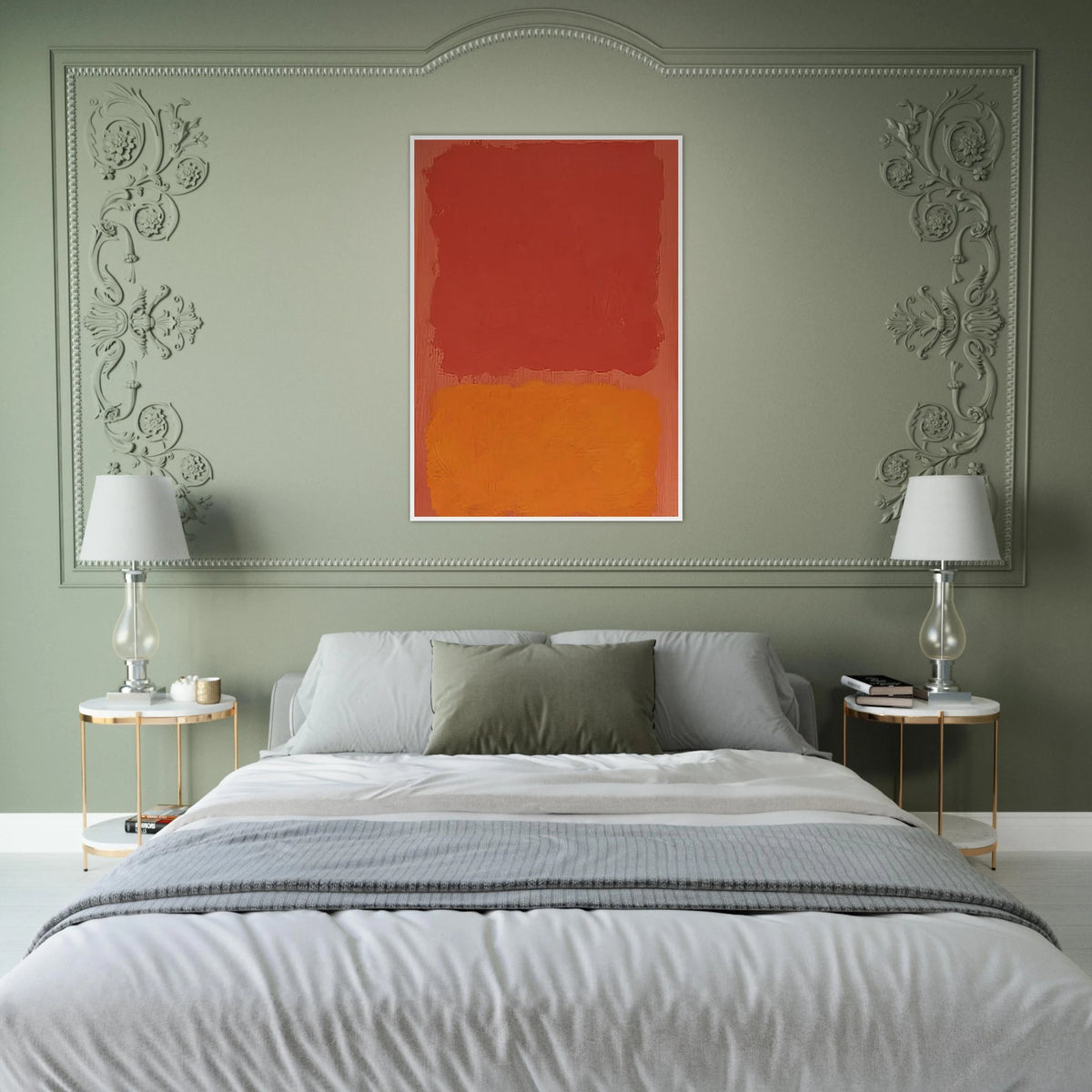 Untitled Red and Orange on Salmon - 1969 Framed Poster | Mark Rothko Framed Prints Wall Art | Rothko Prints