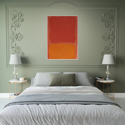 Untitled Red and Orange on Salmon - 1969 Framed Poster | Mark Rothko Framed Prints Wall Art | Rothko Prints