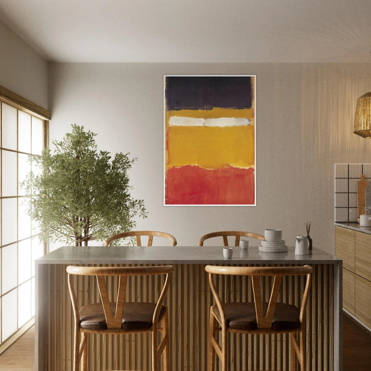 Number 24 Untitled - 1951 Framed Poster | Mark Rothko Framed Prints Wall Art | Rothko Prints