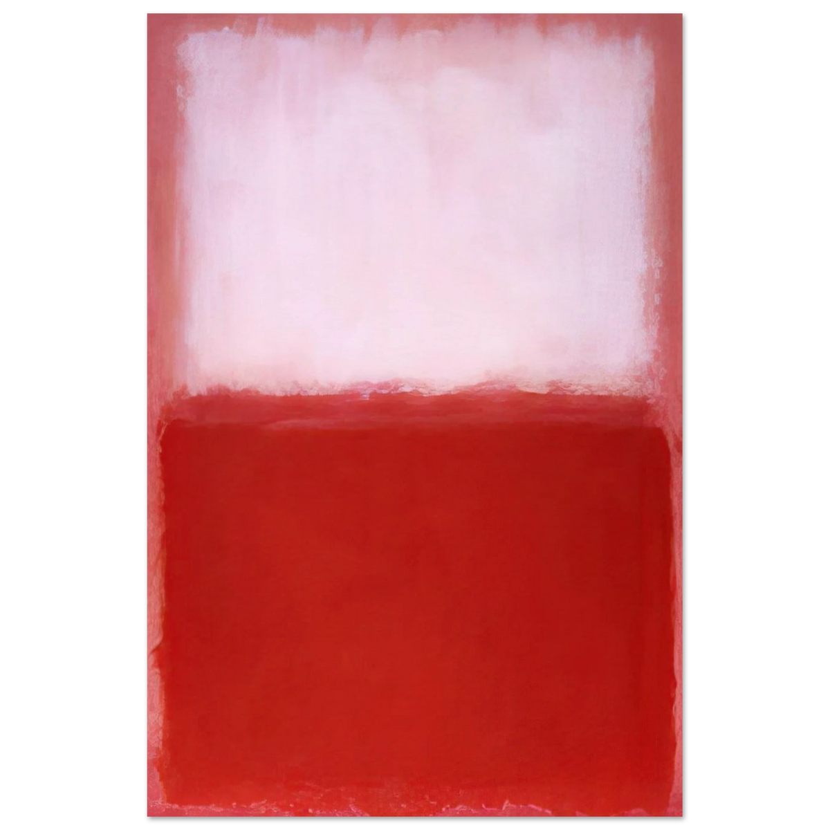 White Over Red - 1957 Poster | Mark Rothko Poster | Rothko Prints