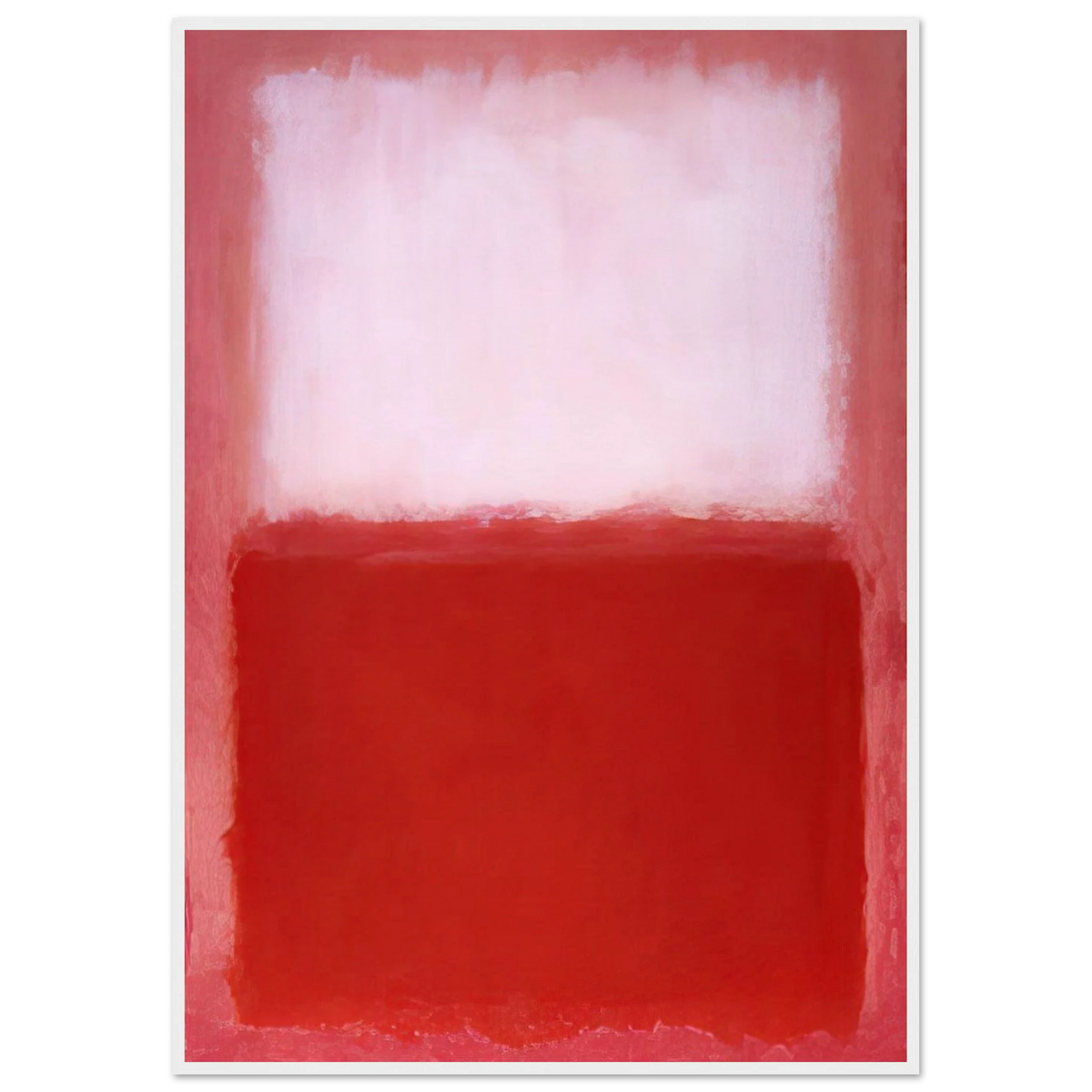 White Over Red - 1957 Framed Poster | Mark Rothko Framed Prints Wall Art | Rothko Prints
