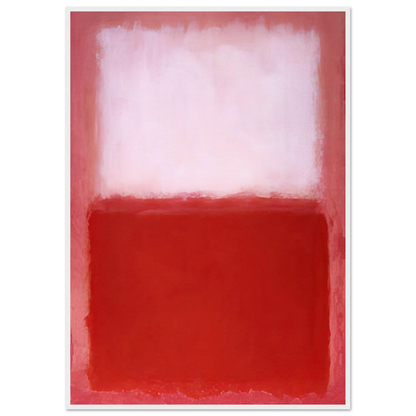 White Over Red - 1957 Framed Poster | Mark Rothko Framed Prints Wall Art | Rothko Prints