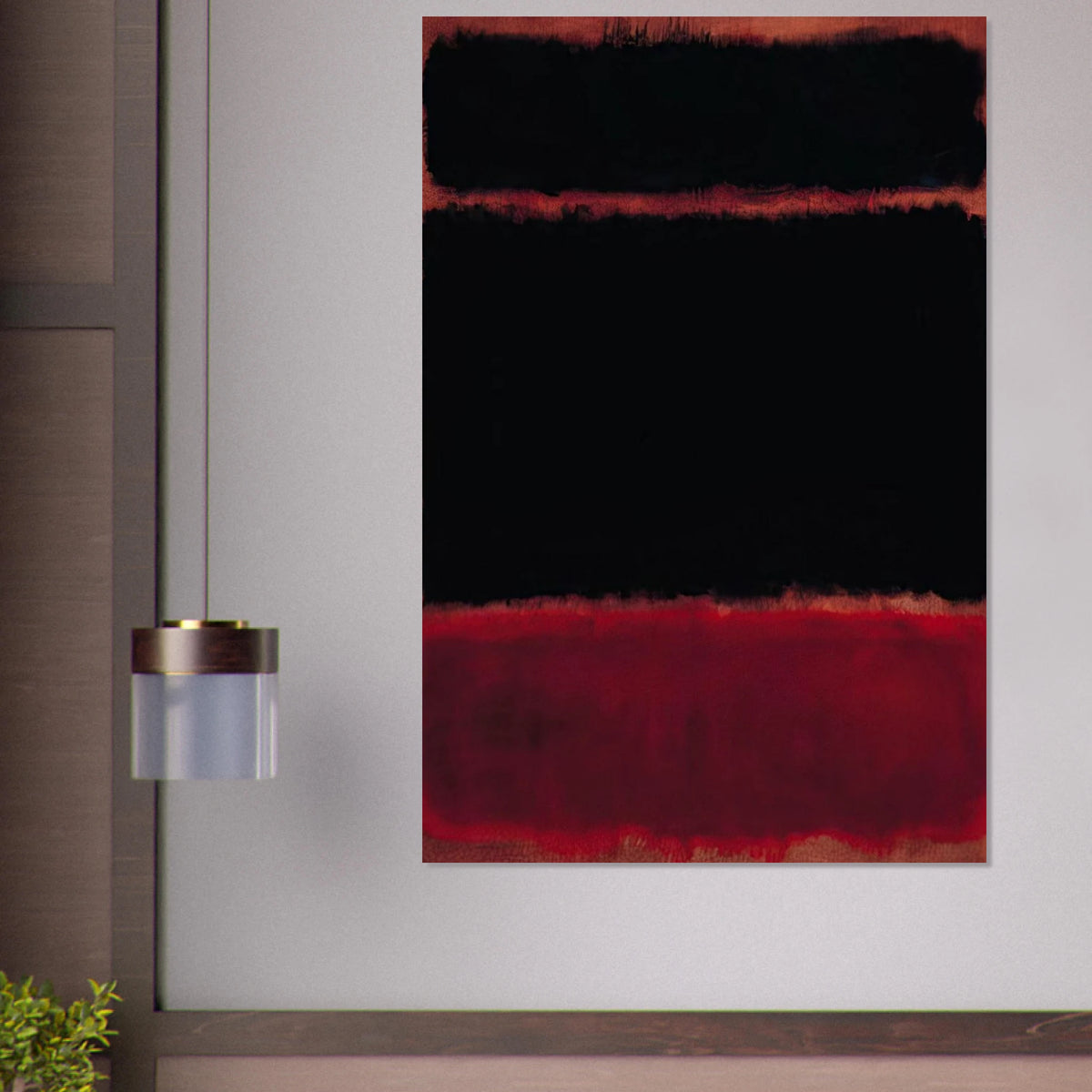 Black in Deep Red - 1957 Poster | Mark Rothko Poster | Rothko Prints
