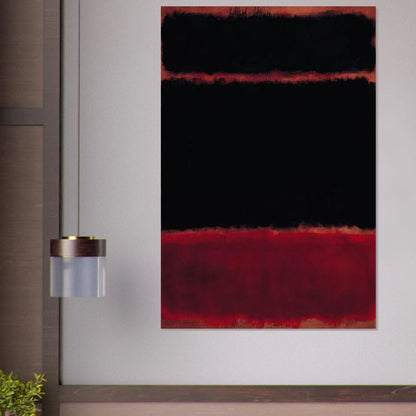 Black in Deep Red - 1957 Poster | Mark Rothko Poster | Rothko Prints