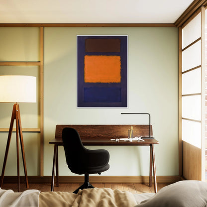 Brown, Orange, Blue on Maroon - c.1963  United States Framed Poster | Mark Rothko Framed Prints Wall Art | Rothko Prints