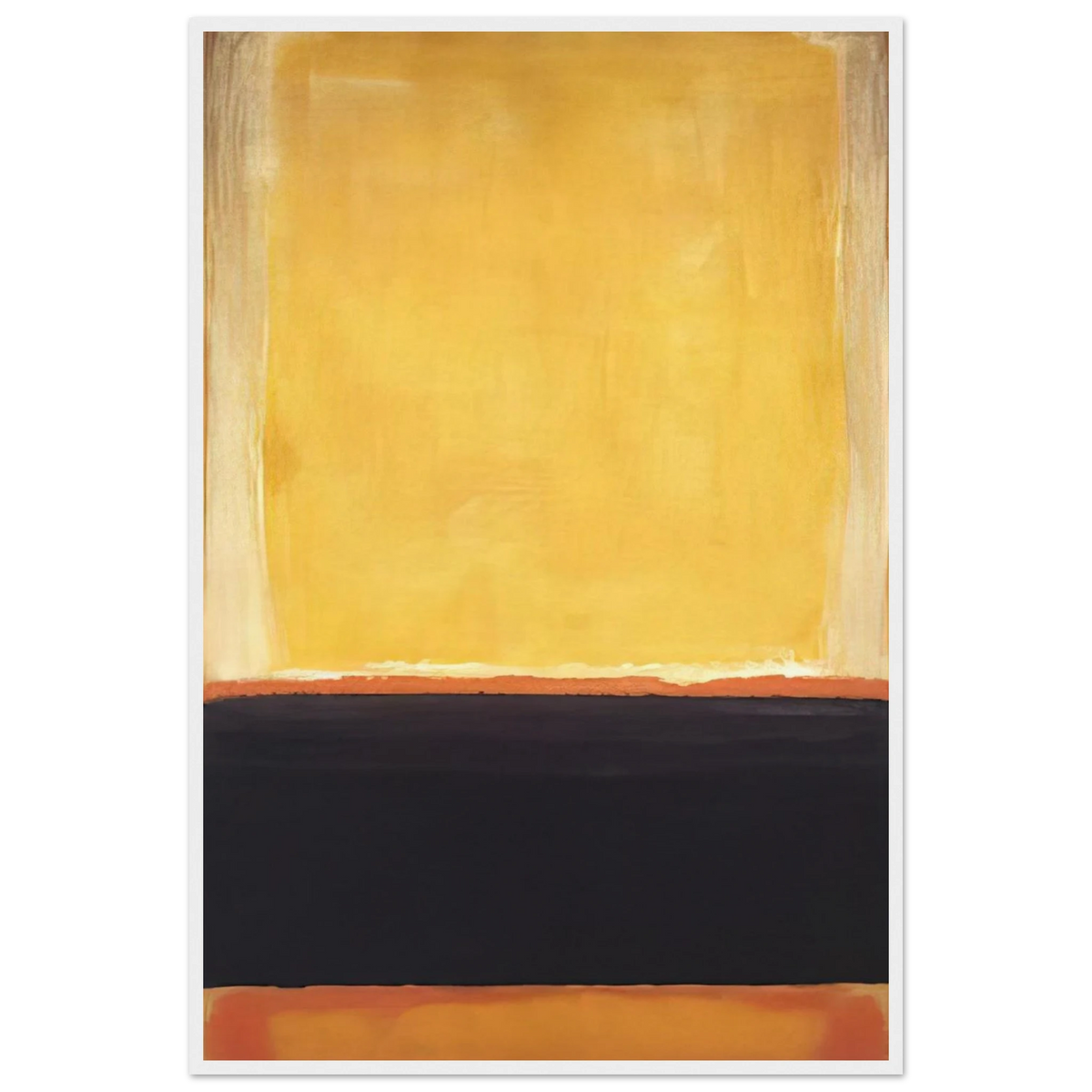 Yellow, Charcoal, Brown - 1953 Framed Poster | Mark Rothko Framed Prints Wall Art | Rothko Prints