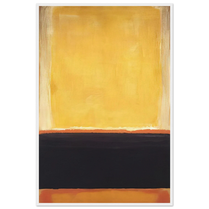 Yellow, Charcoal, Brown - 1953 Framed Poster | Mark Rothko Framed Prints Wall Art | Rothko Prints