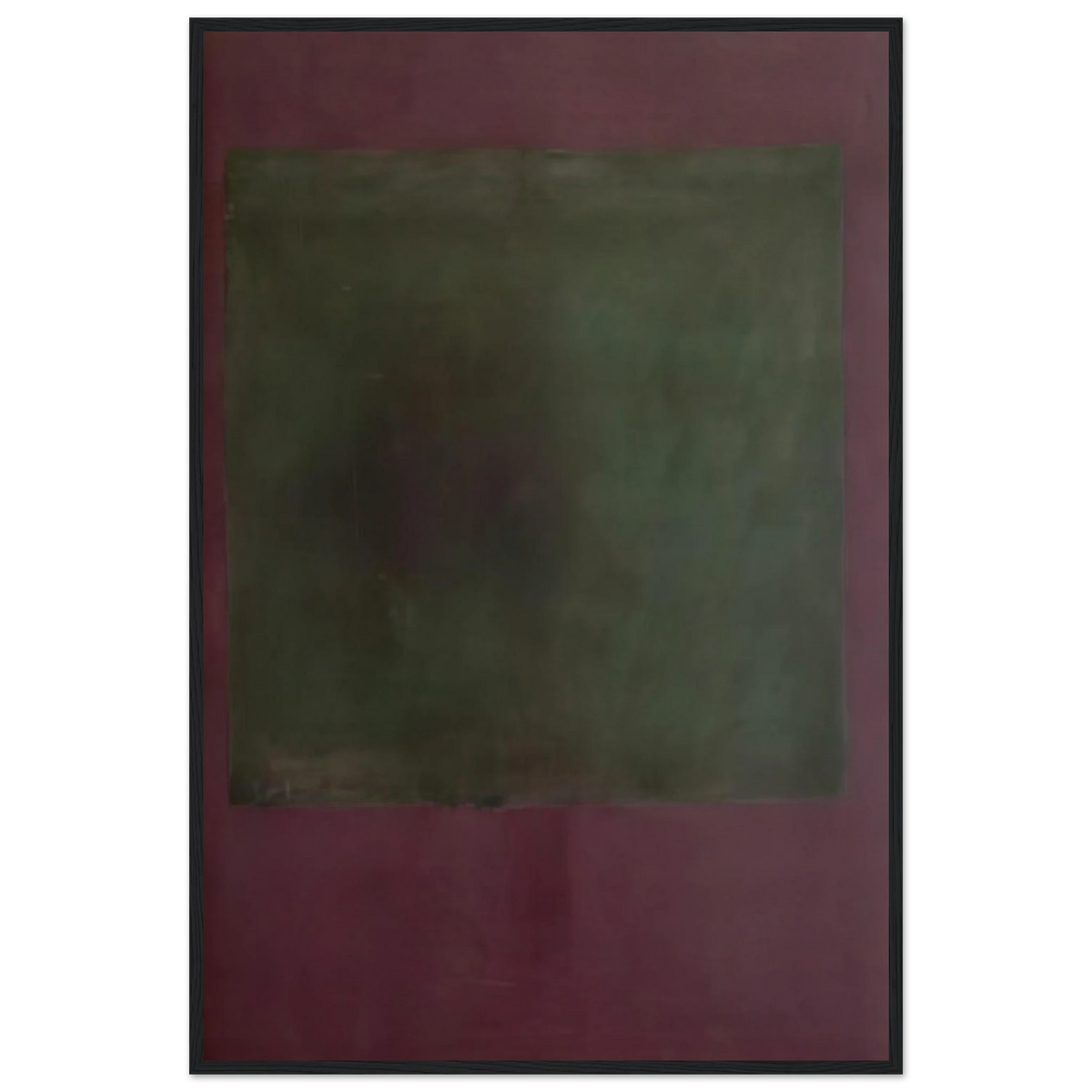Untitled Green on Maroon - 1961 Framed Poster | Mark Rothko Framed Prints Wall Art | Rothko Prints