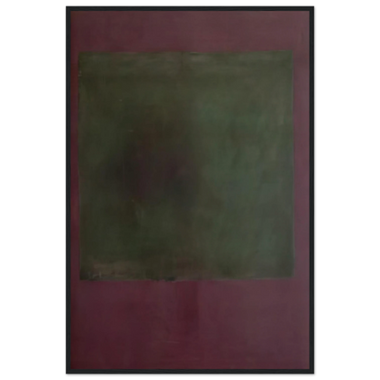 Untitled Green on Maroon - 1961 Framed Poster | Mark Rothko Framed Prints Wall Art | Rothko Prints