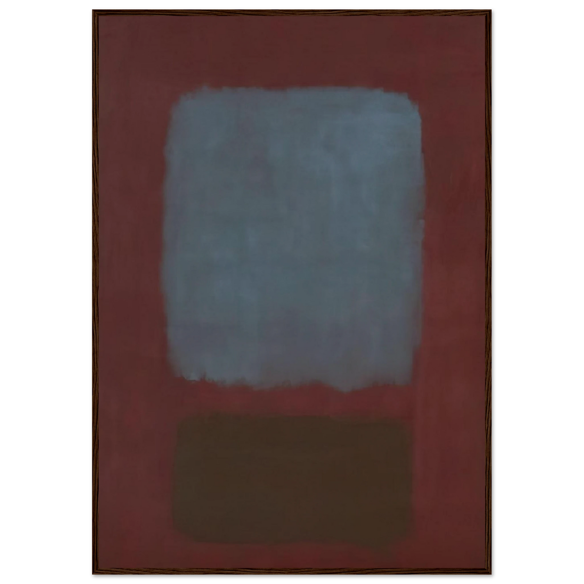 No. 37No. 19 Slate Blue and Brown on Plum - 1958 Framed Poster | Mark Rothko Framed Prints Wall Art | Rothko Prints