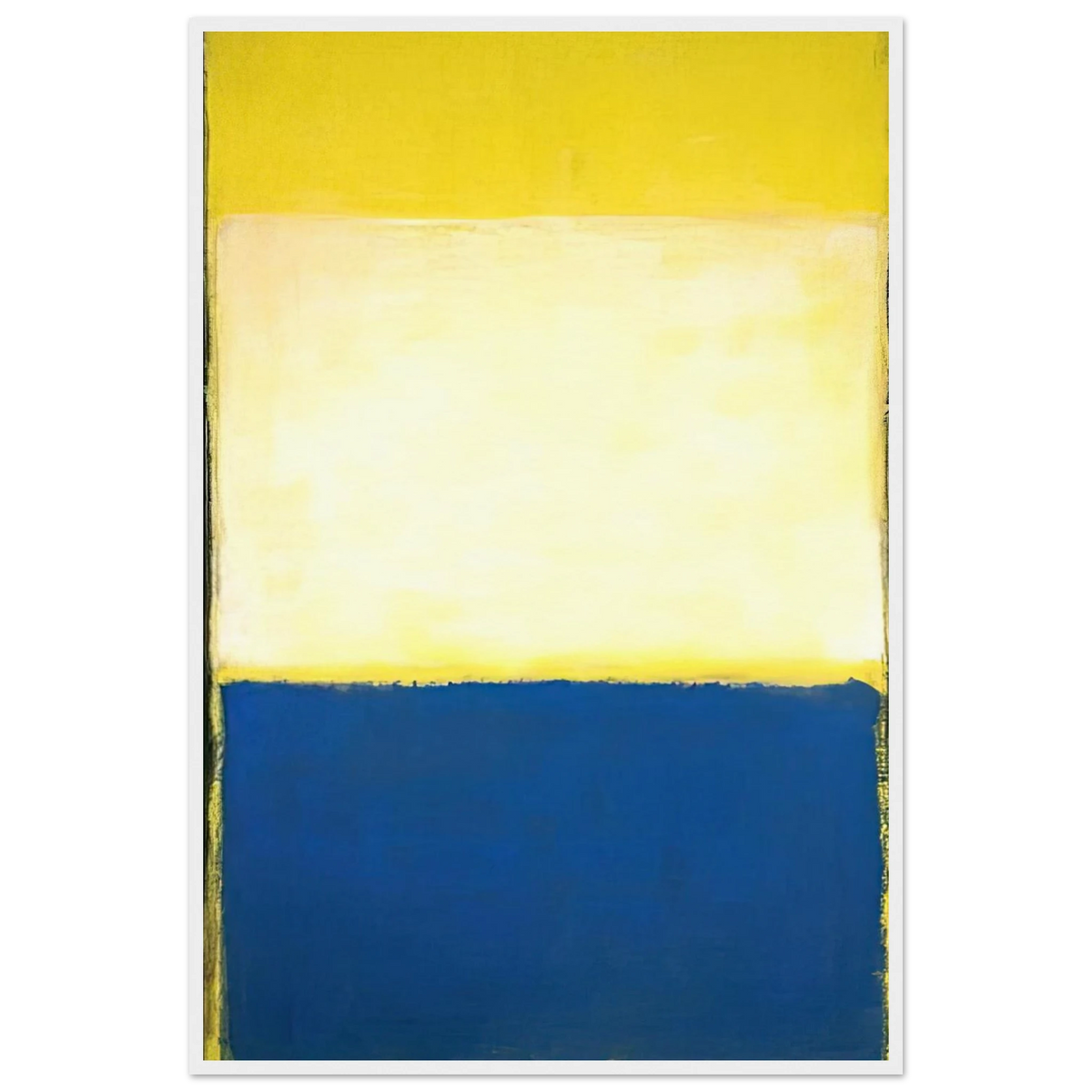 No. 6 Yellow, White, Blue Over Yellow on Gray - 1954 Framed Poster | Mark Rothko Framed Prints Wall Art | Rothko Prints