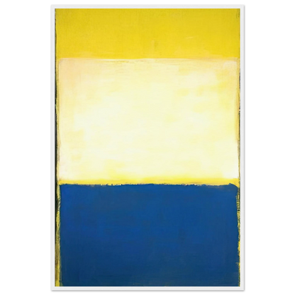 No. 6 Yellow, White, Blue Over Yellow on Gray - 1954 Framed Poster | Mark Rothko Framed Prints Wall Art | Rothko Prints