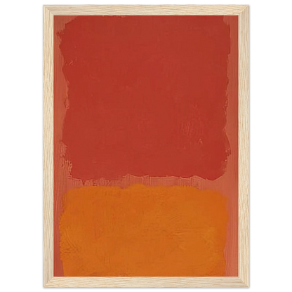 Untitled Red and Orange on Salmon - 1969 Framed Poster | Mark Rothko Framed Prints Wall Art | Rothko Prints