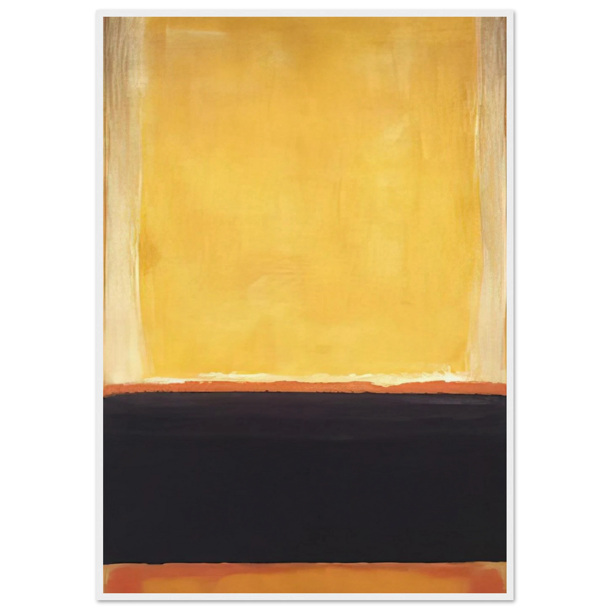 Yellow, Charcoal, Brown - 1953 Framed Poster | Mark Rothko Framed Prints Wall Art | Rothko Prints