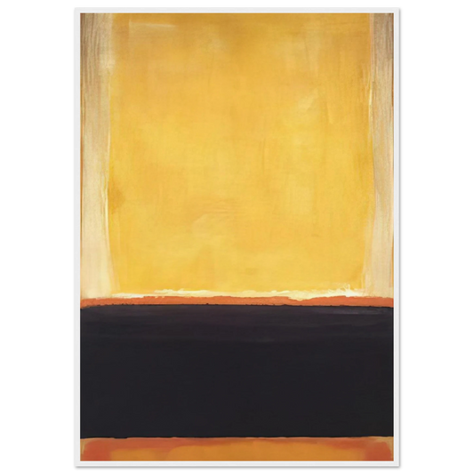 Yellow, Charcoal, Brown - 1953 Framed Poster | Mark Rothko Framed Prints Wall Art | Rothko Prints