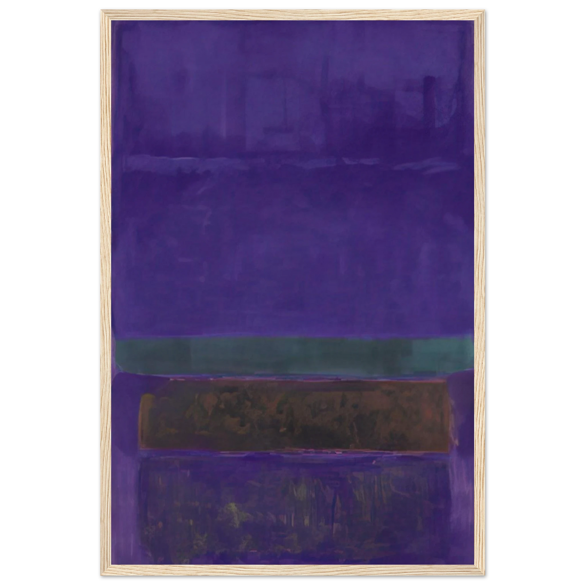 Untitled [Blue, Green, and Brown] - 1952 Framed Poster | Mark Rothko Framed Prints Wall Art | Rothko Prints