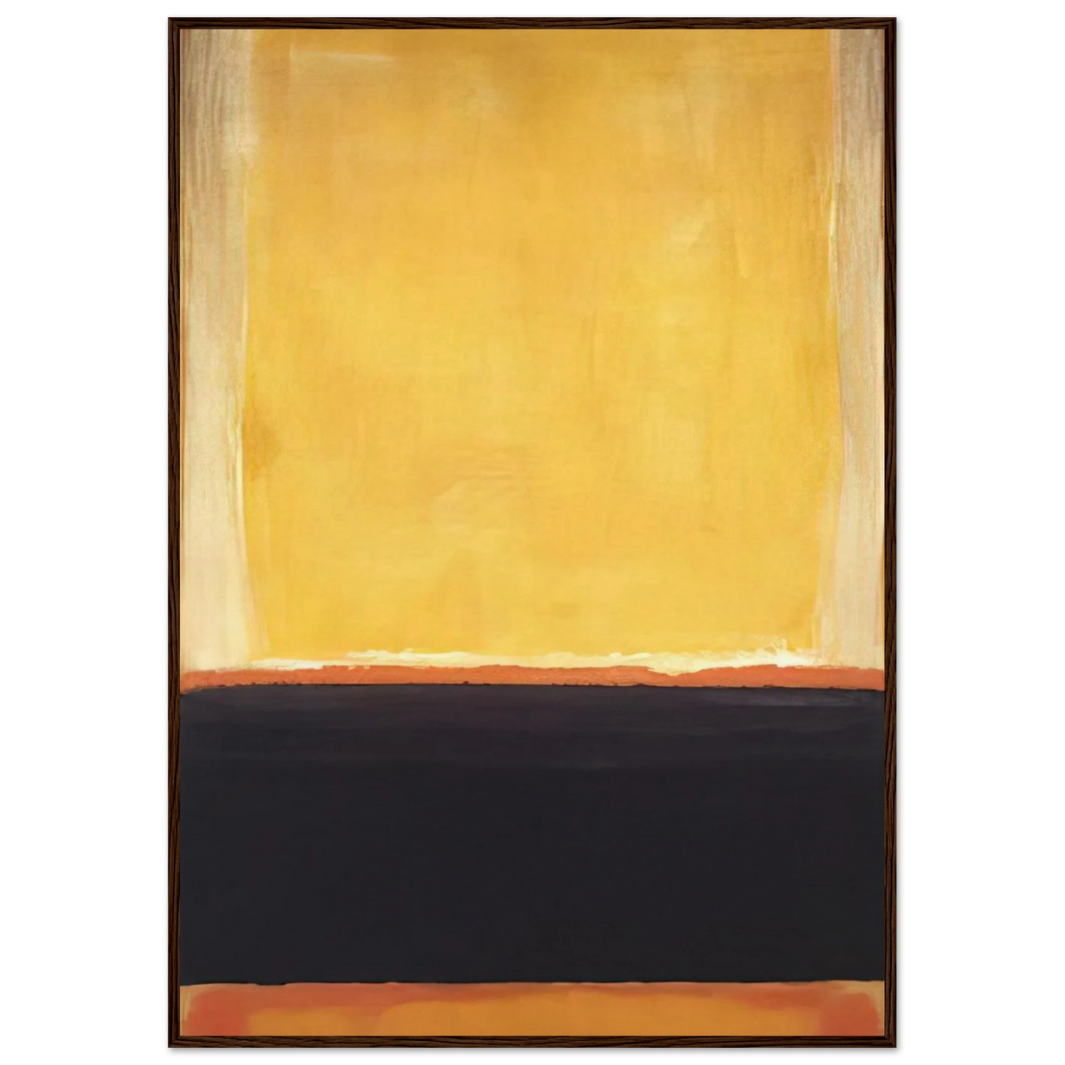 Yellow, Charcoal, Brown - 1953 Framed Poster | Mark Rothko Framed Prints Wall Art | Rothko Prints