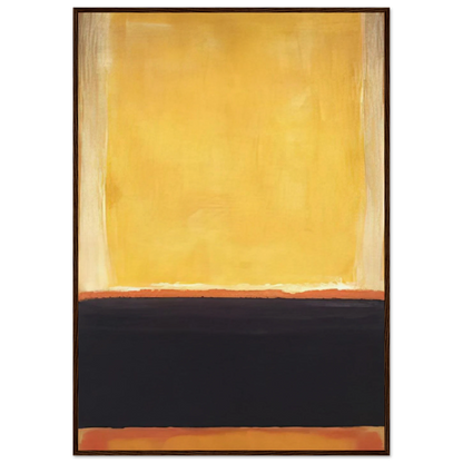 Yellow, Charcoal, Brown - 1953 Framed Poster | Mark Rothko Framed Prints Wall Art | Rothko Prints