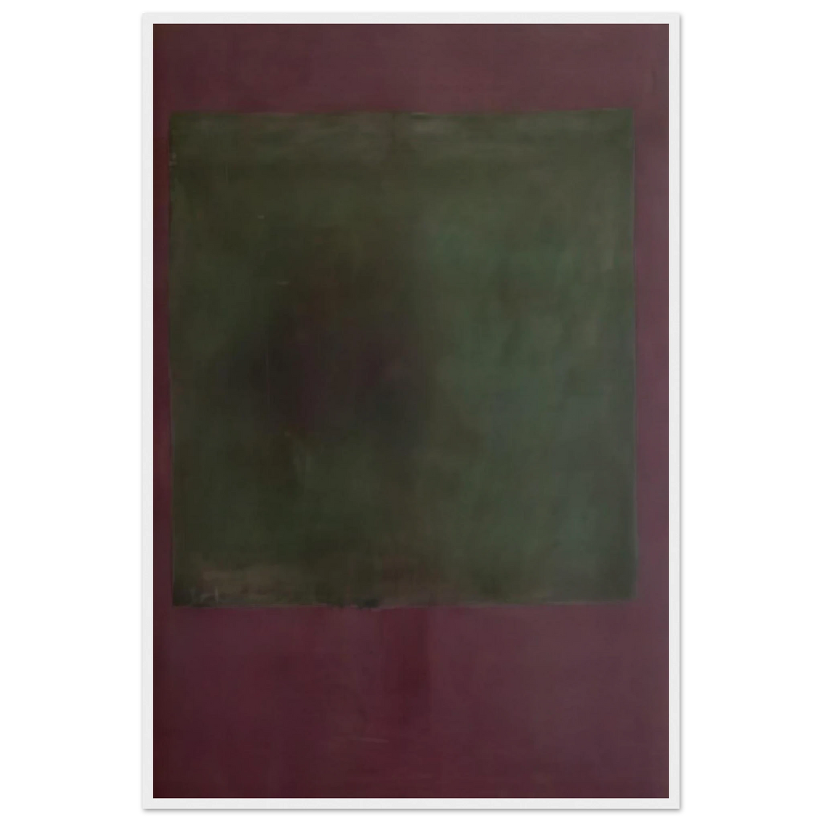 Untitled Green on Maroon - 1961 Framed Poster | Mark Rothko Framed Prints Wall Art | Rothko Prints