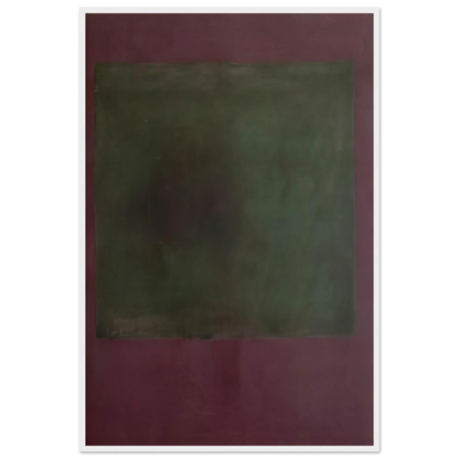 Untitled Green on Maroon - 1961 Framed Poster | Mark Rothko Framed Prints Wall Art | Rothko Prints