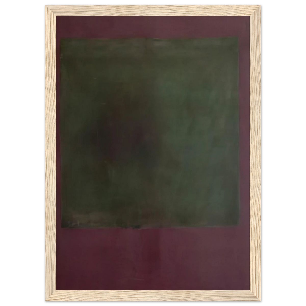 Untitled Green on Maroon - 1961 Framed Poster | Mark Rothko Framed Prints Wall Art | Rothko Prints
