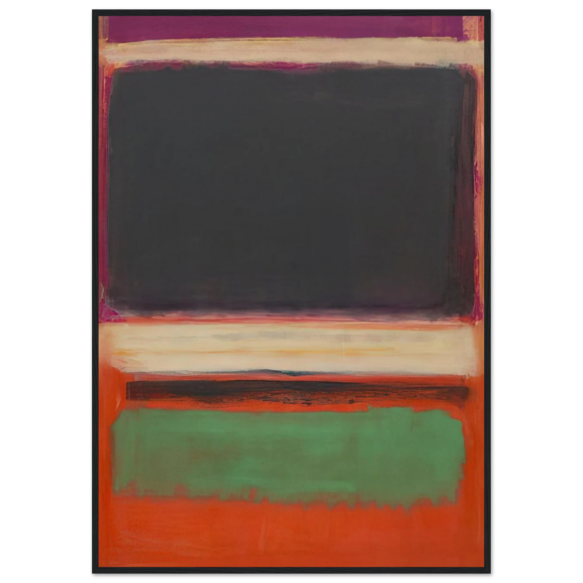 No.3No.13 Magenta, Black, Green on Orange - 1949 Framed Poster | Mark Rothko Framed Prints Wall Art | Rothko Prints