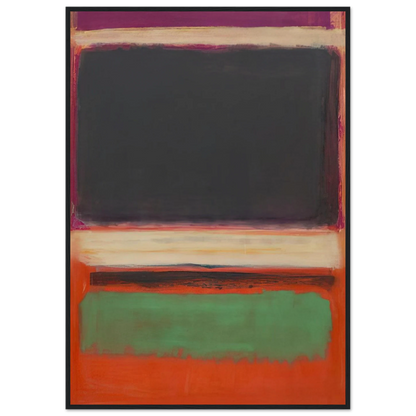 No.3No.13 Magenta, Black, Green on Orange - 1949 Framed Poster | Mark Rothko Framed Prints Wall Art | Rothko Prints