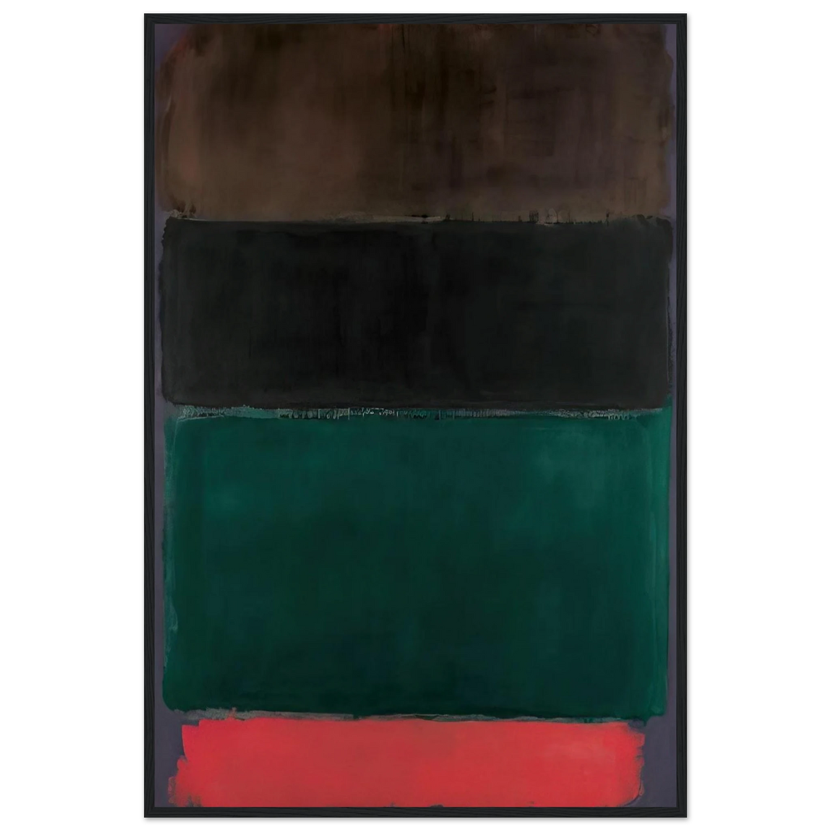Untitled Red-Brown, Black, Green, Red - 1962 Framed Poster | Mark Rothko Framed Prints Wall Art | Rothko Prints