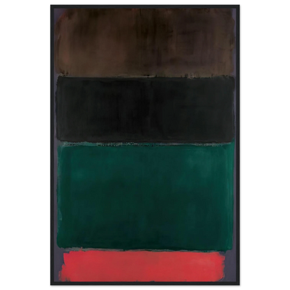 Untitled Red-Brown, Black, Green, Red - 1962 Framed Poster | Mark Rothko Framed Prints Wall Art | Rothko Prints