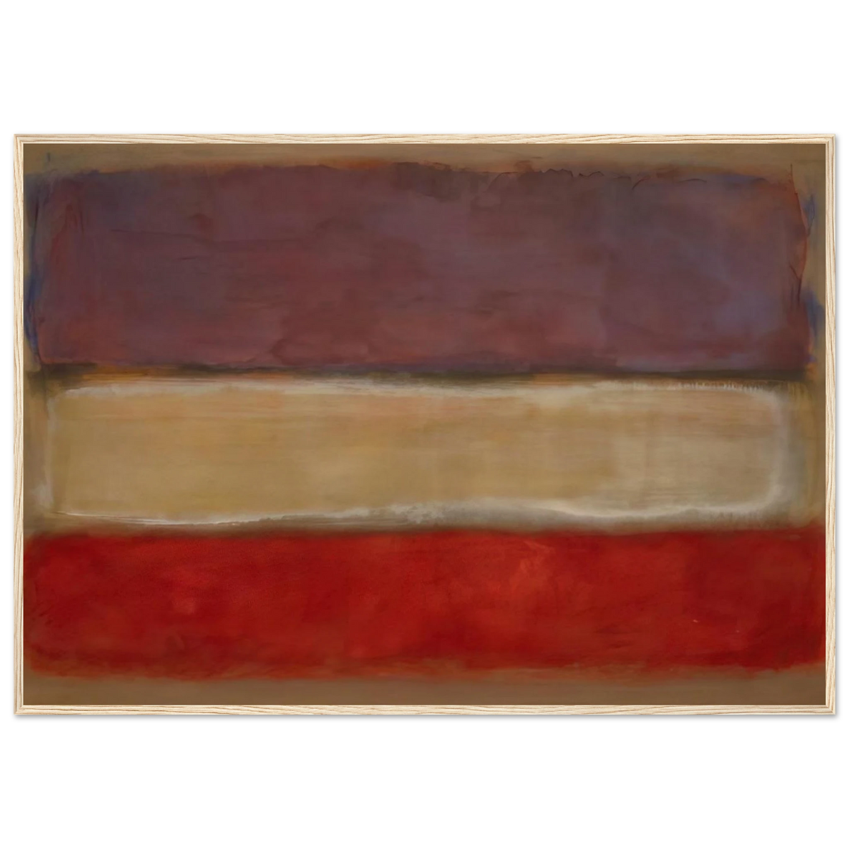 Untitled Purple, White, and Red - 1953 Framed Poster | Mark Rothko Framed Prints Wall Art | Rothko Prints