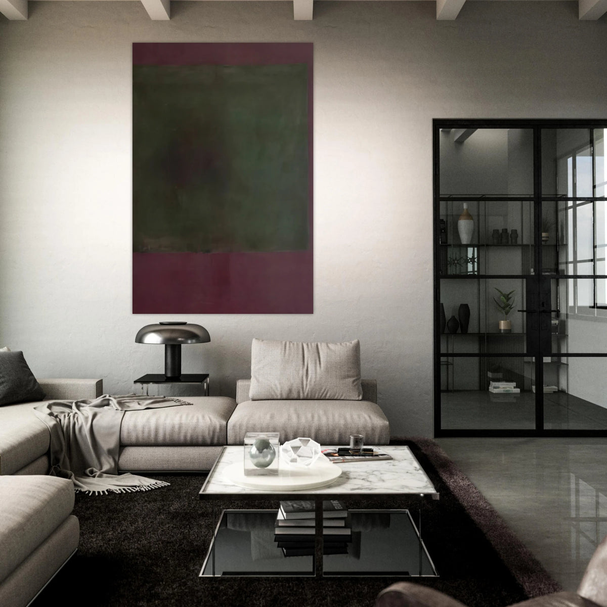 Untitled Green on Maroon - 1961 Poster | Mark Rothko Poster | Rothko Prints
