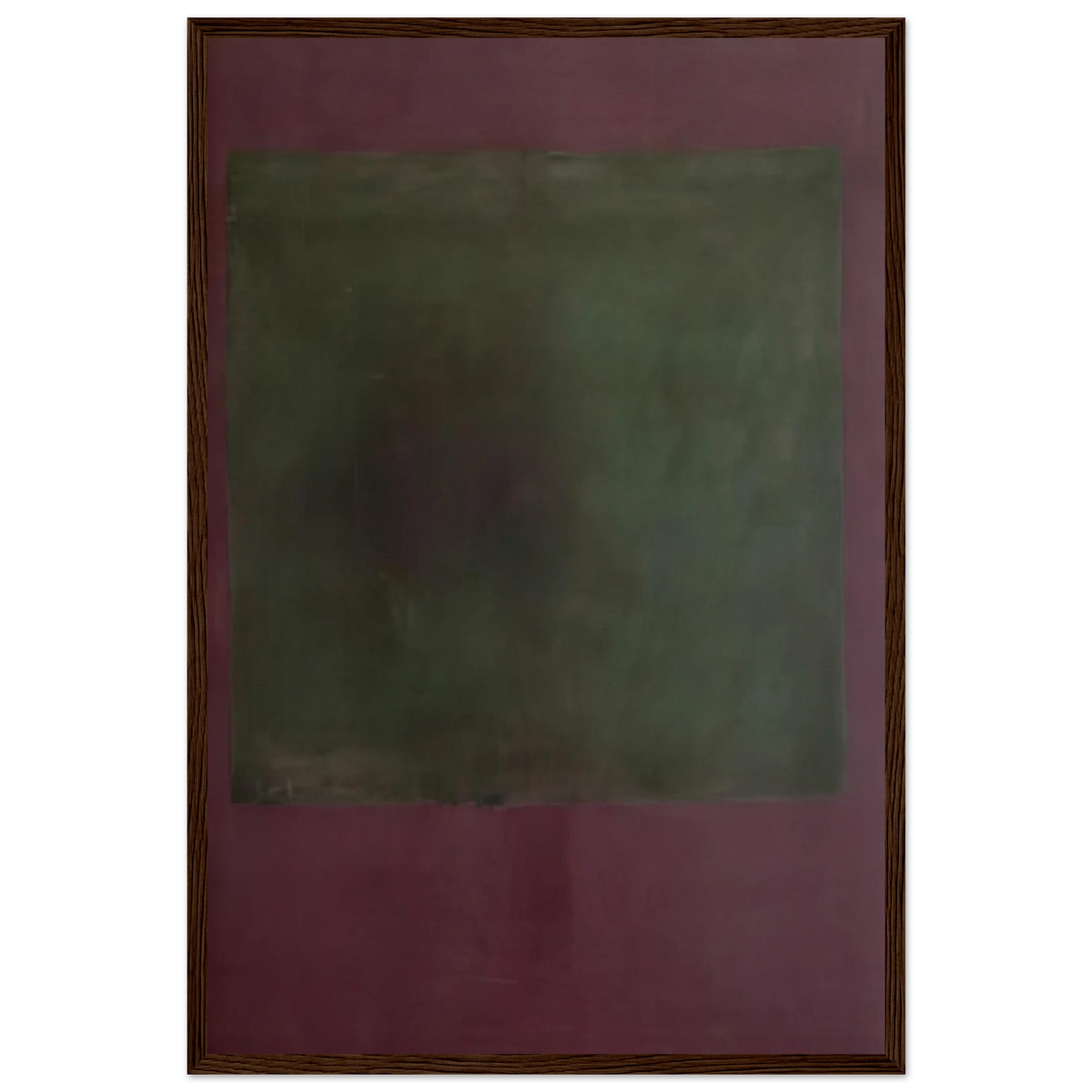 Untitled Green on Maroon - 1961 Framed Poster | Mark Rothko Framed Prints Wall Art | Rothko Prints