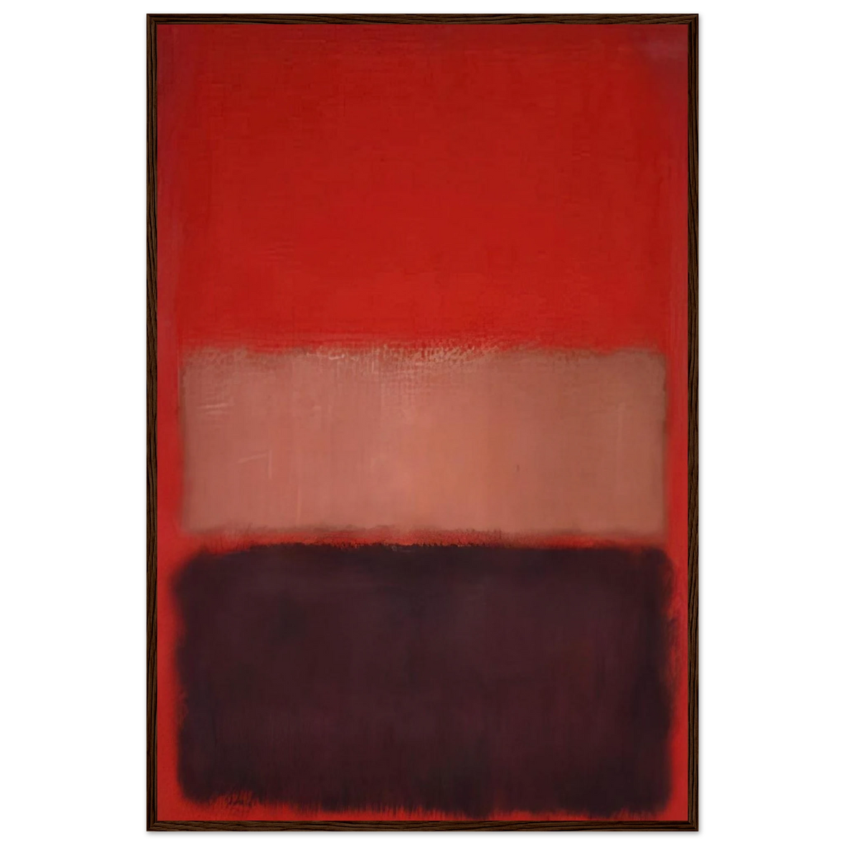 No. 46 Black, Ochre, Red Over Red - 1957 Framed Poster | Mark Rothko Framed Prints Wall Art | Rothko Prints