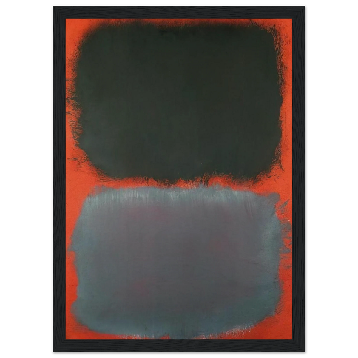 Untitled Gray, Gray on Red - 1968 Framed Poster | Mark Rothko Framed Prints Wall Art | Rothko Prints