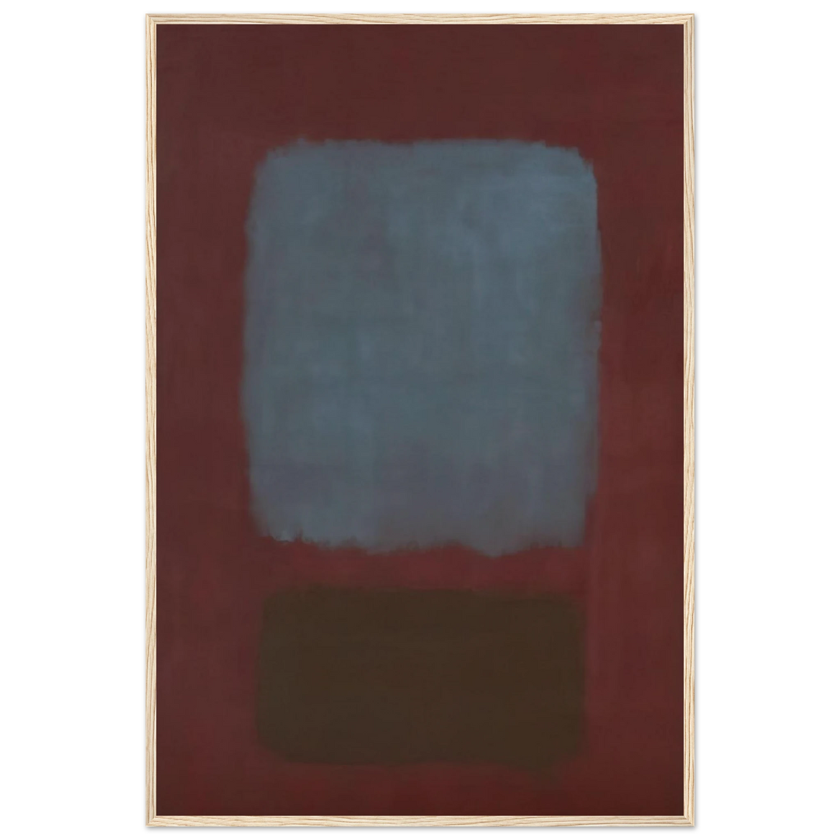 No. 37No. 19 Slate Blue and Brown on Plum - 1958 Framed Poster | Mark Rothko Framed Prints Wall Art | Rothko Prints