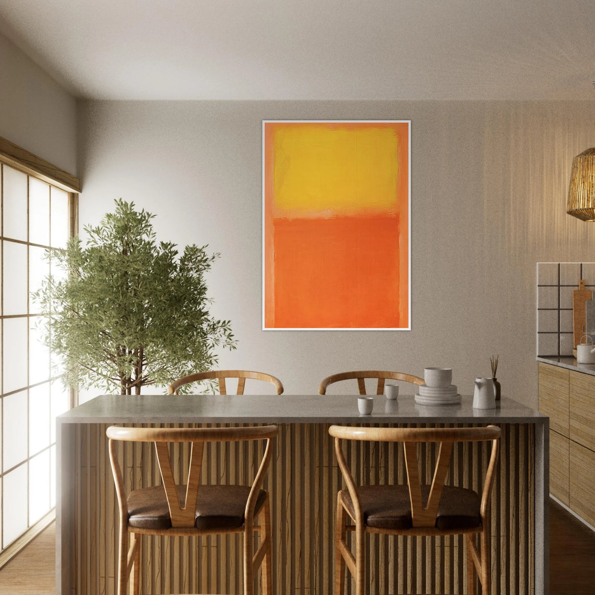 Orange and Yellow - 1956 Framed Poster | Mark Rothko Framed Prints Wall Art | Rothko Prints